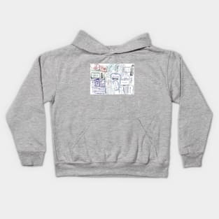 Passport prints Kids Hoodie